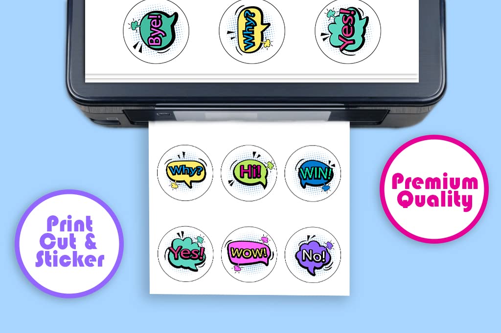 Creavvee Printable White Sticker Paper Labels - 4 Labels per Sheet | 105 x 148 mm | 100 Labels 5