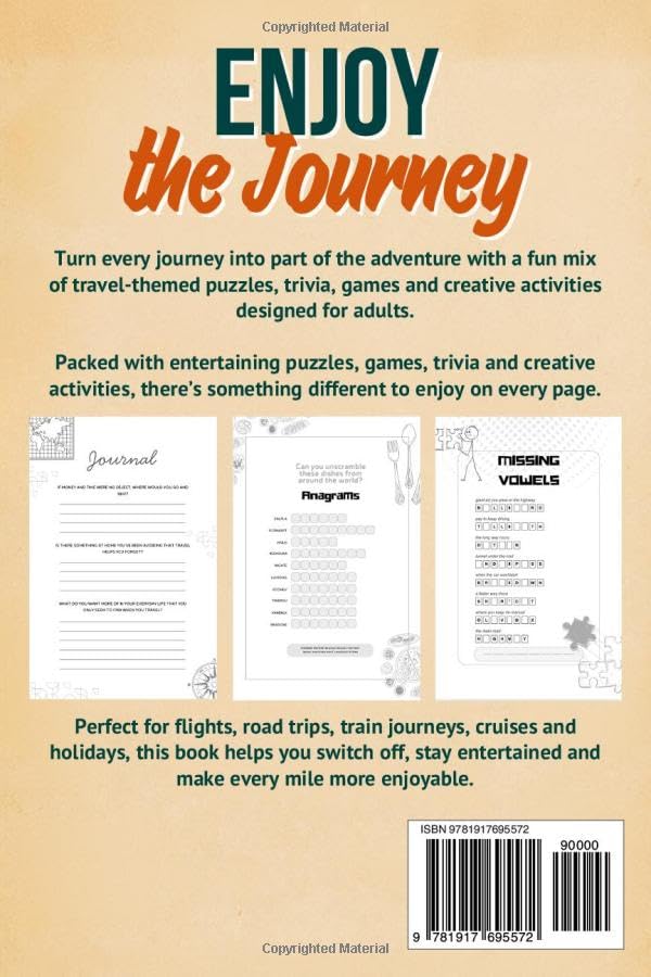 Travel Activity Book for Adults by Kit Penn - Travel Puzzles, Word Searches, Paperback
