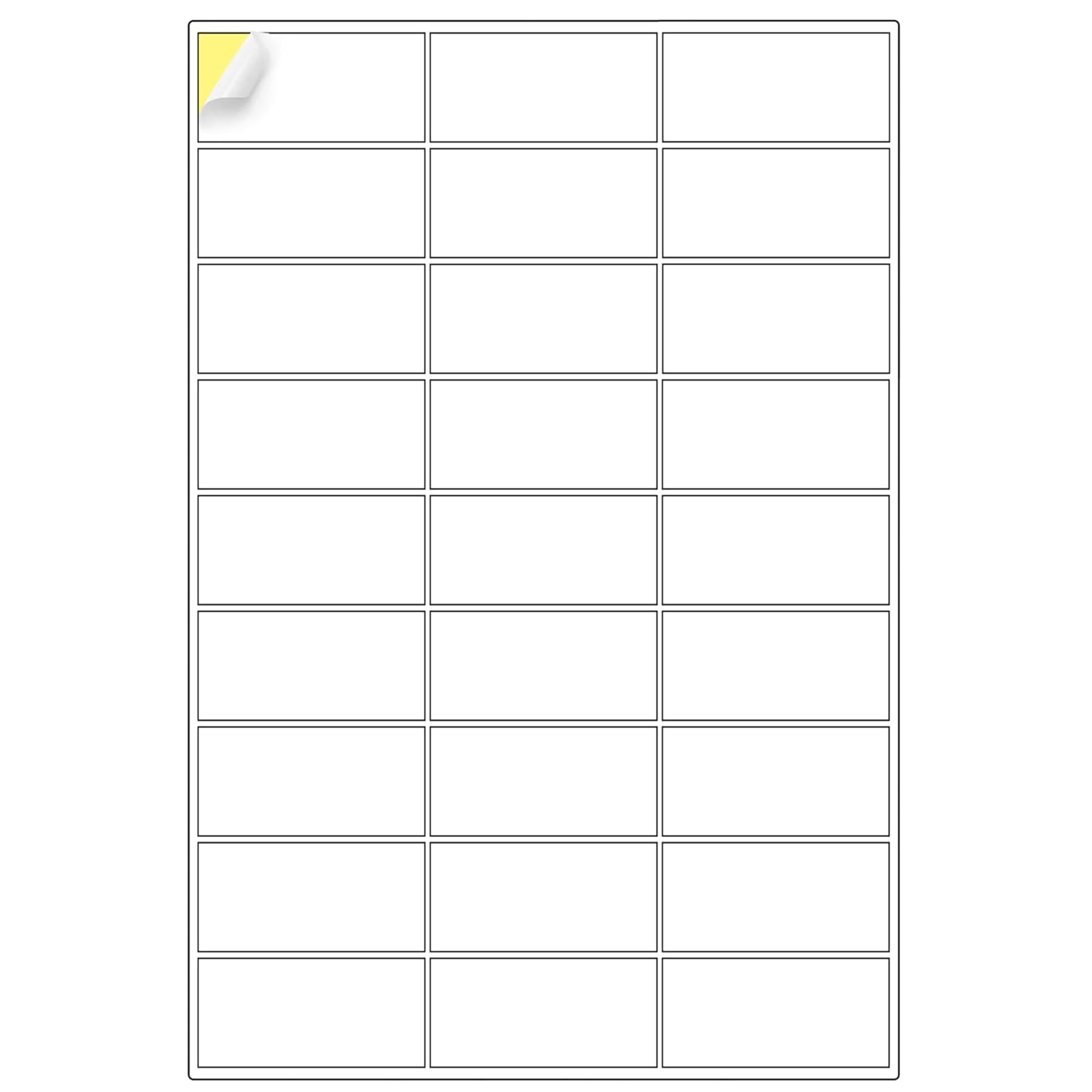 Double Dragon A4 Printer Labels - 2700 Matte White Stickers, 27 Per Sheet | Compatible with Inkjet/Laser