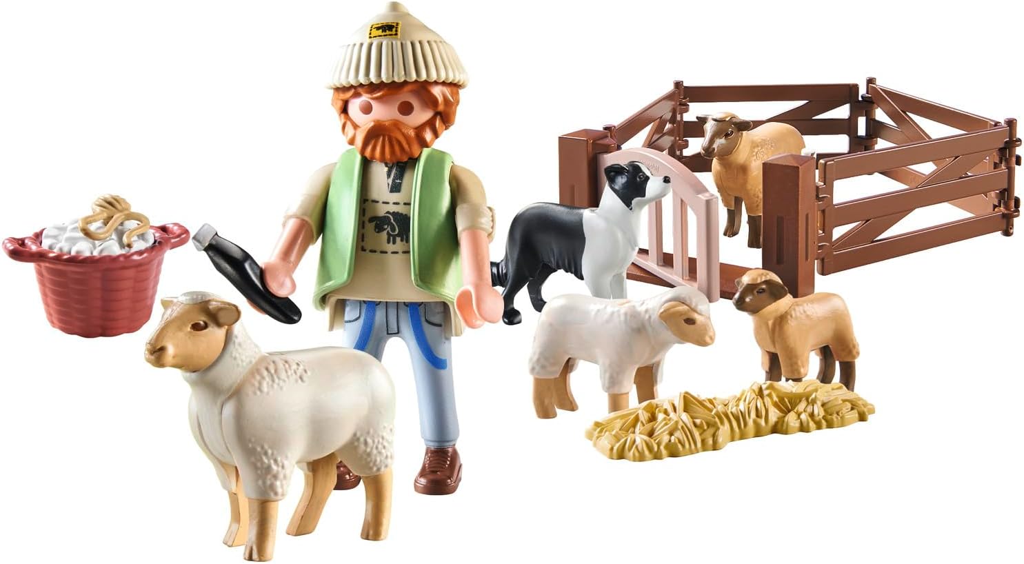 Playmobil 71444 Country: Young Shepherd with Flock of Sheep and Border Collie - Farm Playset for Kids 4+ 2