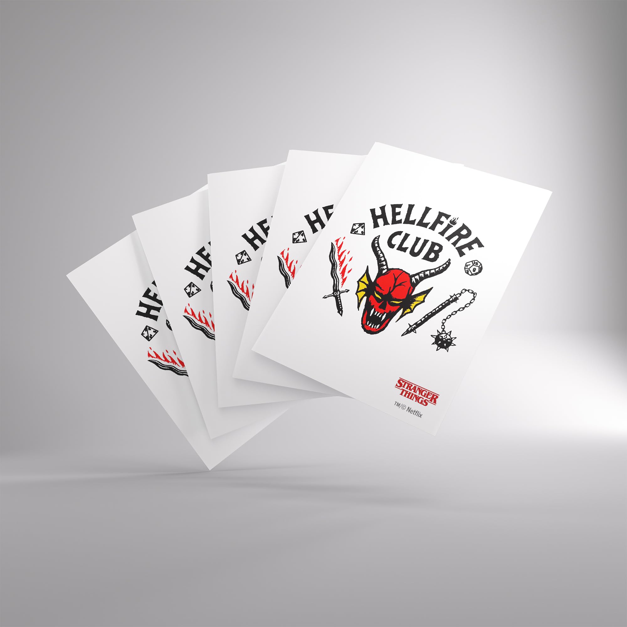 Gamegenic Stranger Things Hellfire Club Art Sleeves - 50 Pack Matte Finish Card Protectors 8