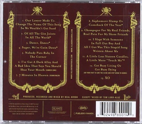 Fall Out Boy - From Under The Cork Tree Audio CD 2