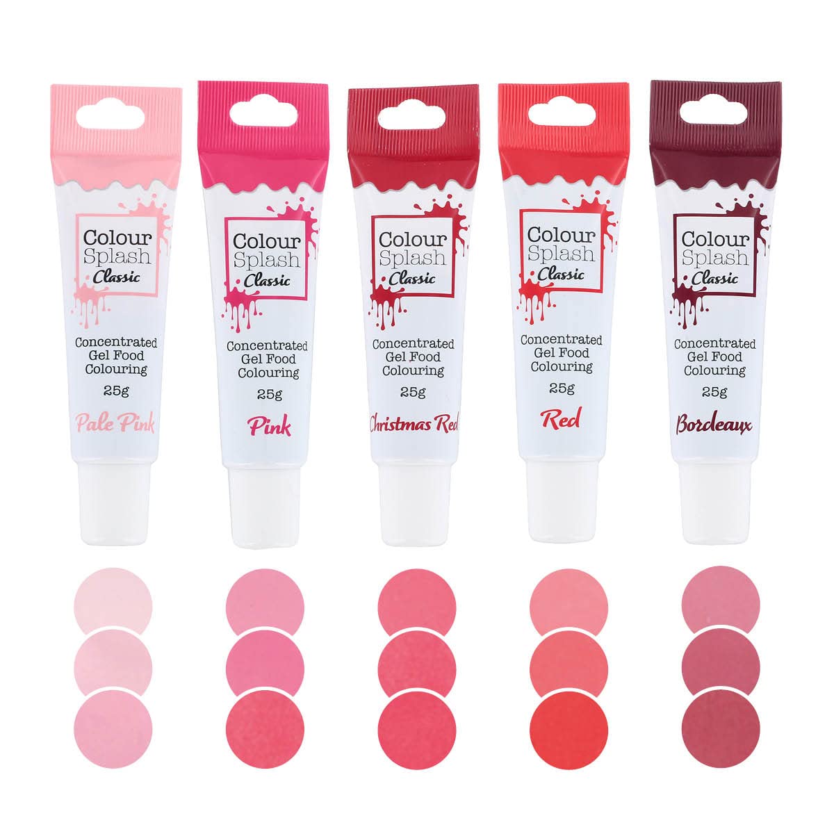 Colour Splash Red Food Colouring Gel - 5 x 25g Tubes 1