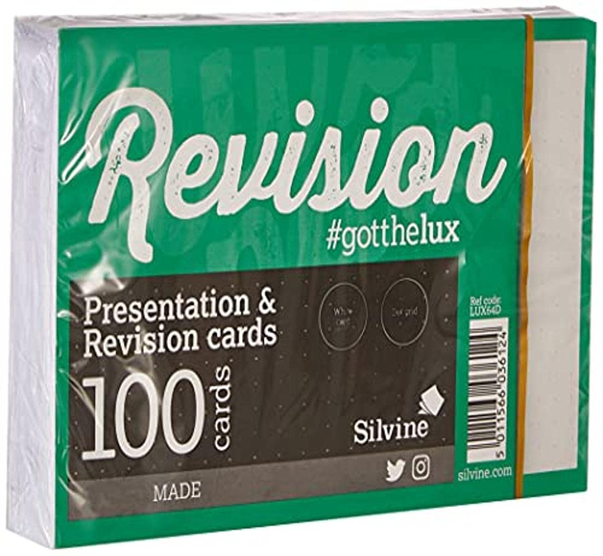 Silvine Luxpad A6 Index Cards - 100 Count | 5mm Dot Grid | 101x152mm White Paper 1
