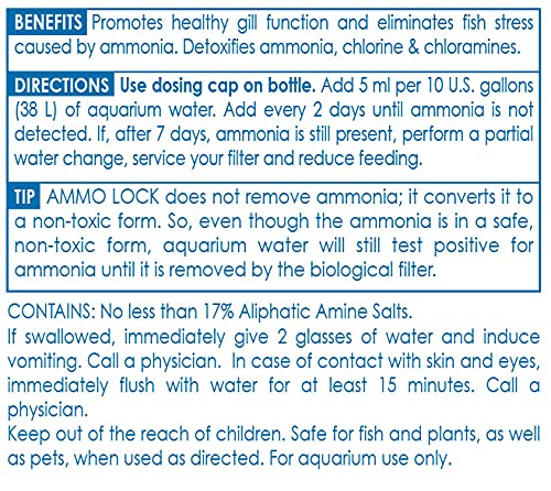 API Ammo-Lock Freshwater and Saltwater Aquarium Ammonia Detoxifier - 237 ml