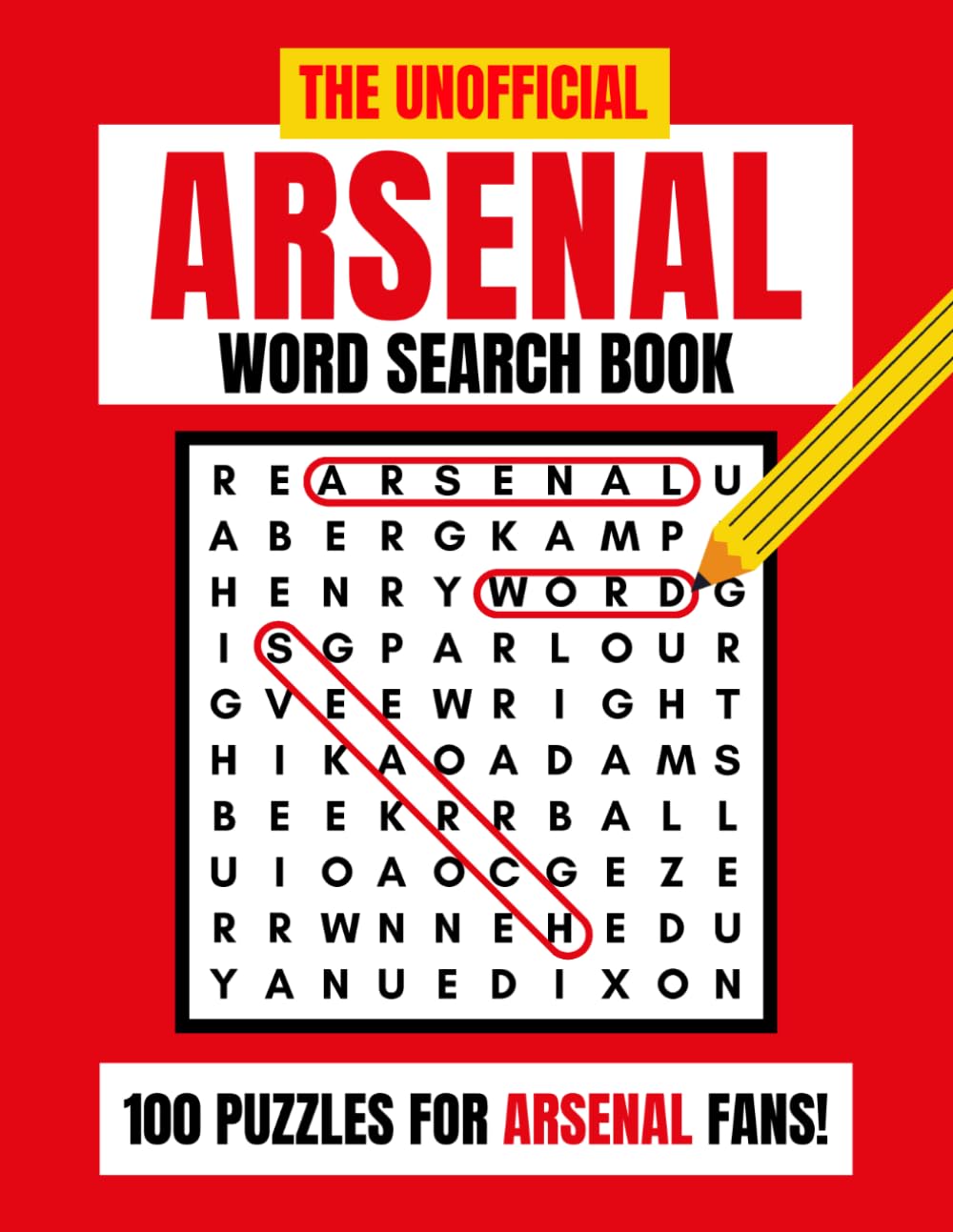 HTL Publishing The Unofficial Arsenal Word Search Book - 100 Puzzles | Paperback | English