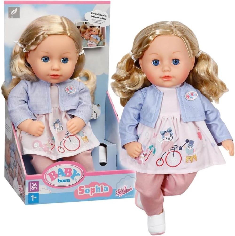 BABY born Sophia Rose Doll - 36cm Soft Body Doll with Sleeping Eyes & Brushable Blonde Hair | Ages 12m+ 1