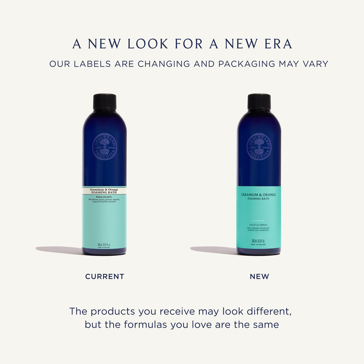 Neal's Yard Remedies Geranium and Orange Foaming Bath - Promotes Calmness & Wellbeing | 300 ml