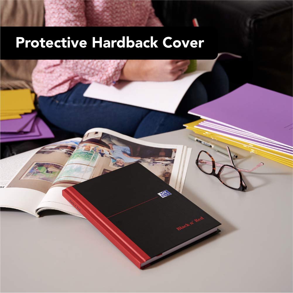 Black n' Red A5 Casebound Composition Notebook | Ruled Pages, Hard Cover, 192 Pages | Pack of 3 3
