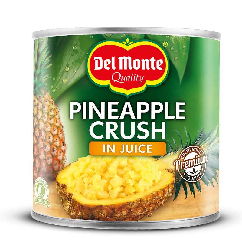 Del Monte Crushed Pineapple in Juice - 432 g, Pack of 12