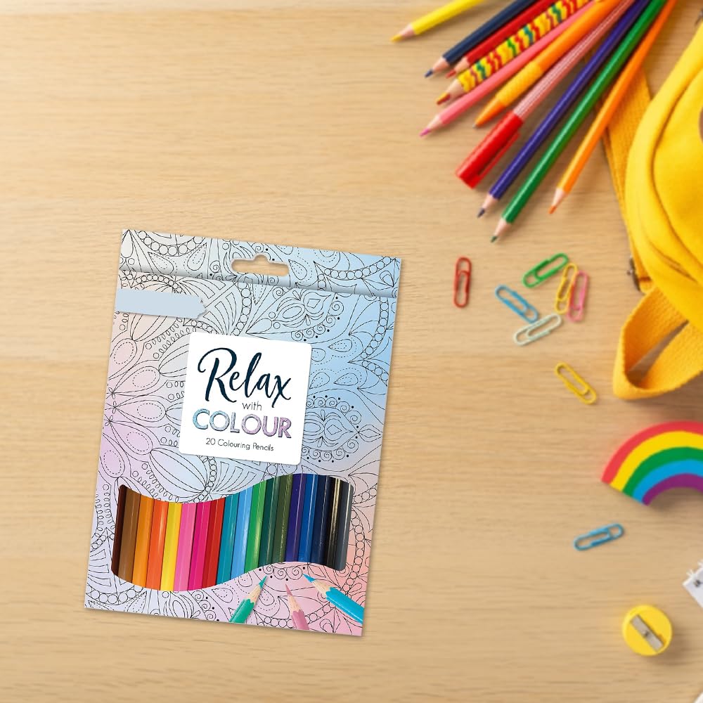 1ABOVE Wooden Colouring Pencils - 20 Assorted Pre-Sharpened Colors | Pigment Ink 2