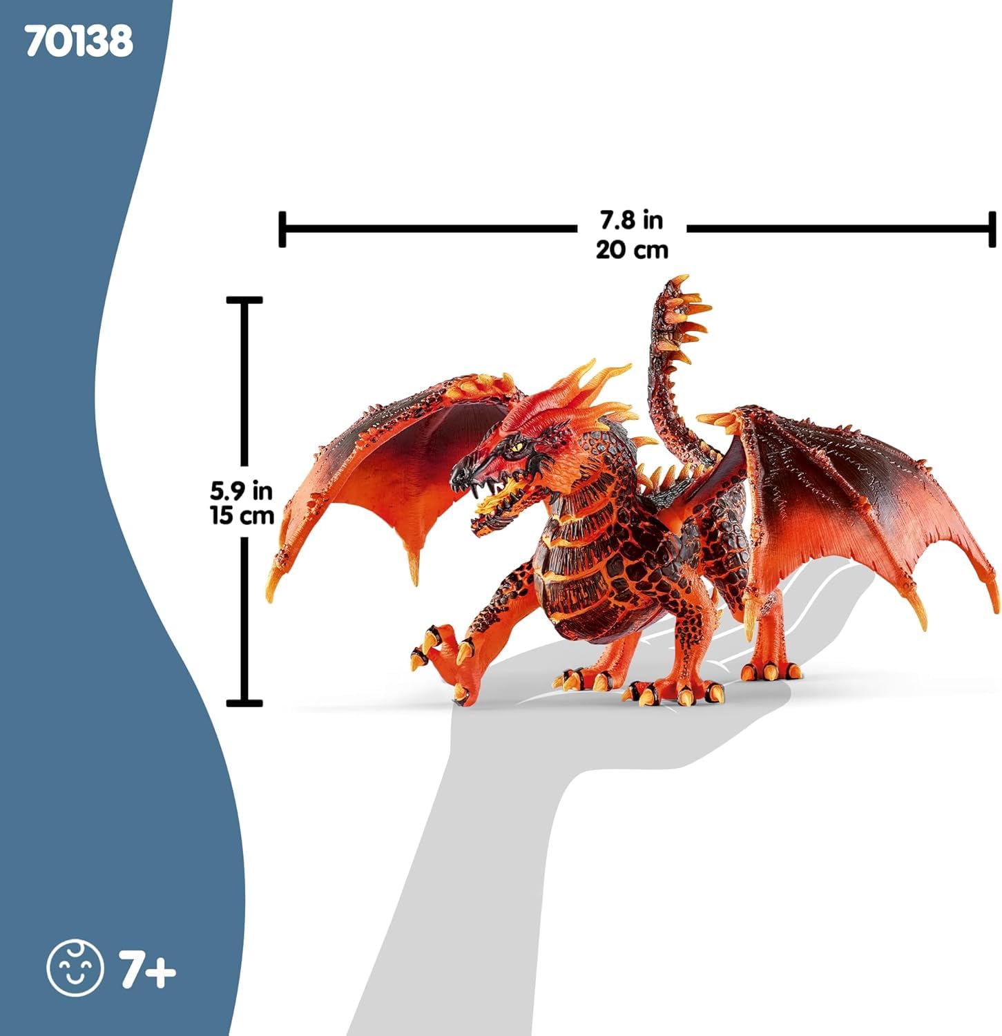 Schleich Eldrador Creatures Lava Dragon Toy - Movable Wings, Ages 7+ | 70138 4