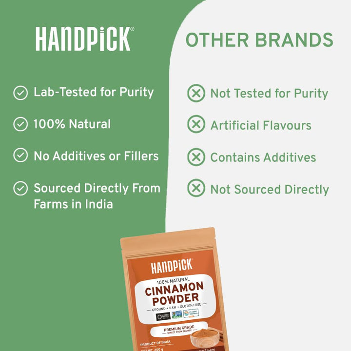 HANDPICK - Cinnamon Powder (200g/7oz) Non-GMO & Raw Ground Cinnamon in Resealable Pouch