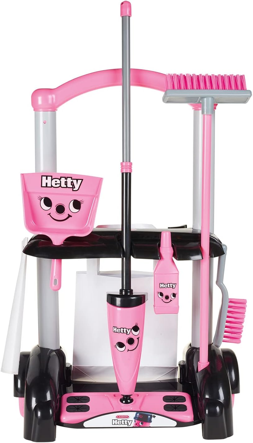 Casdon Hetty Cleaning Trolley - Hetty-Inspired Pretend Play Cleaning Set for Kids 3+ 3