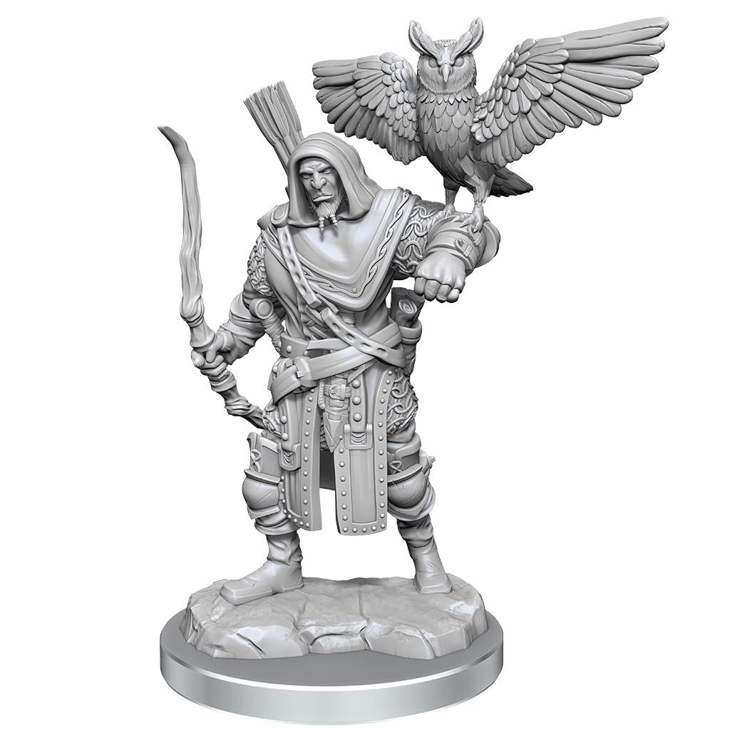 WizKids D&D Nolzur's Marvelous Unpainted Miniatures - Orc Ranger Male | Plastic | Small
