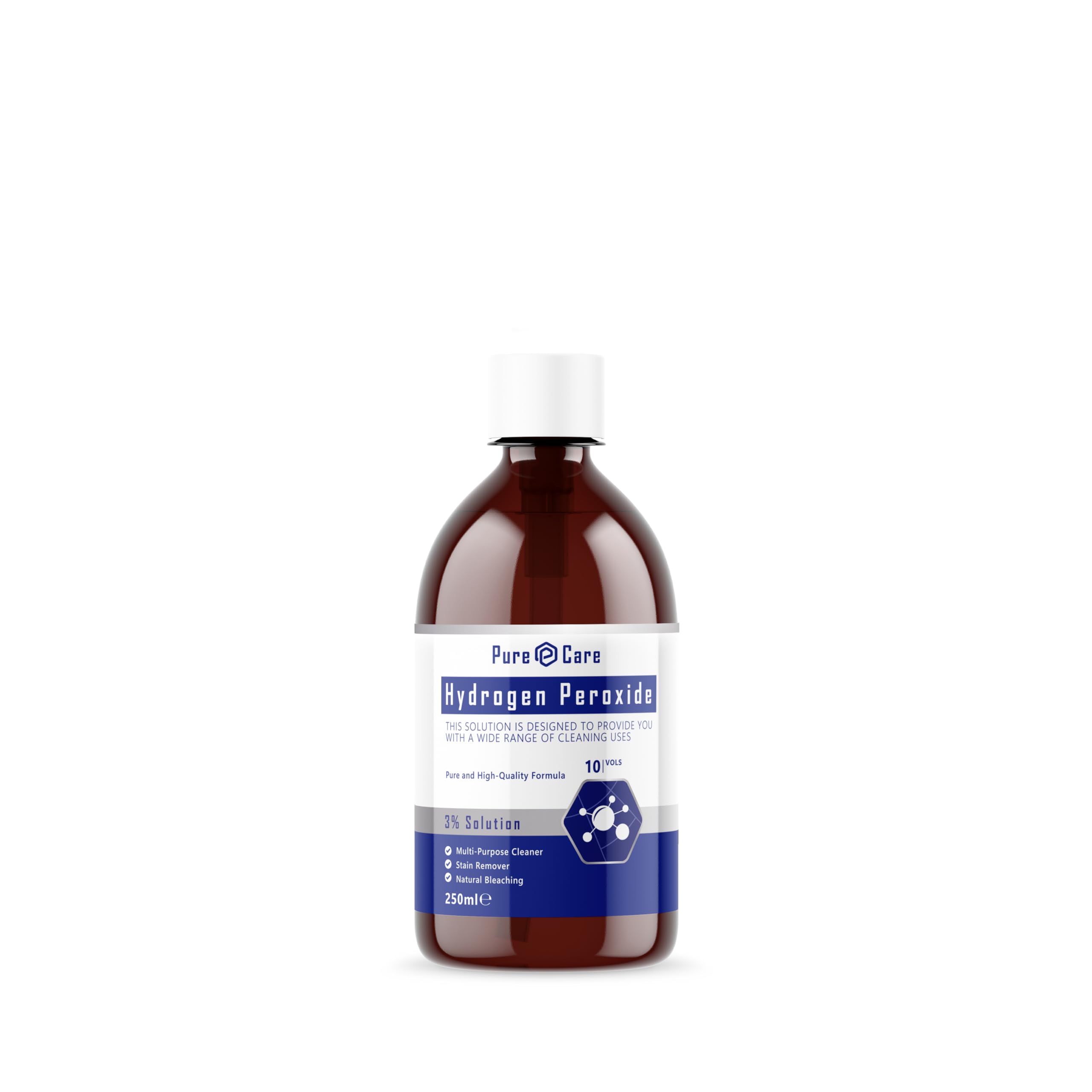 PureCare Hydrogen Peroxide 3% Solution - Multi-Purpose Cleaner & Stain Remover | 250ml Liquid