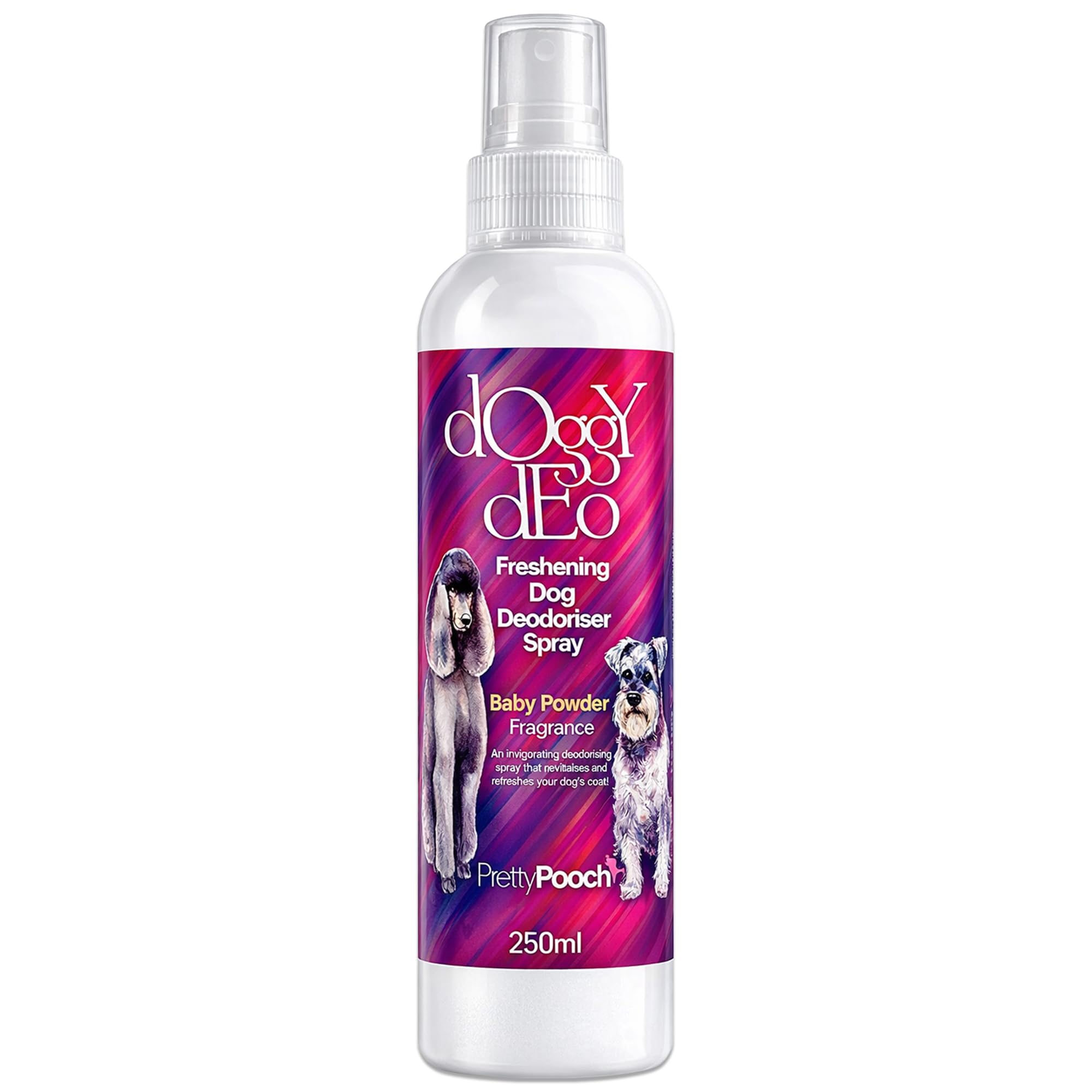 Pretty Pooch Dog Deodoriser Spray Perfume - Baby Powder Scent | 250ml | Vegan & Cruelty-Free