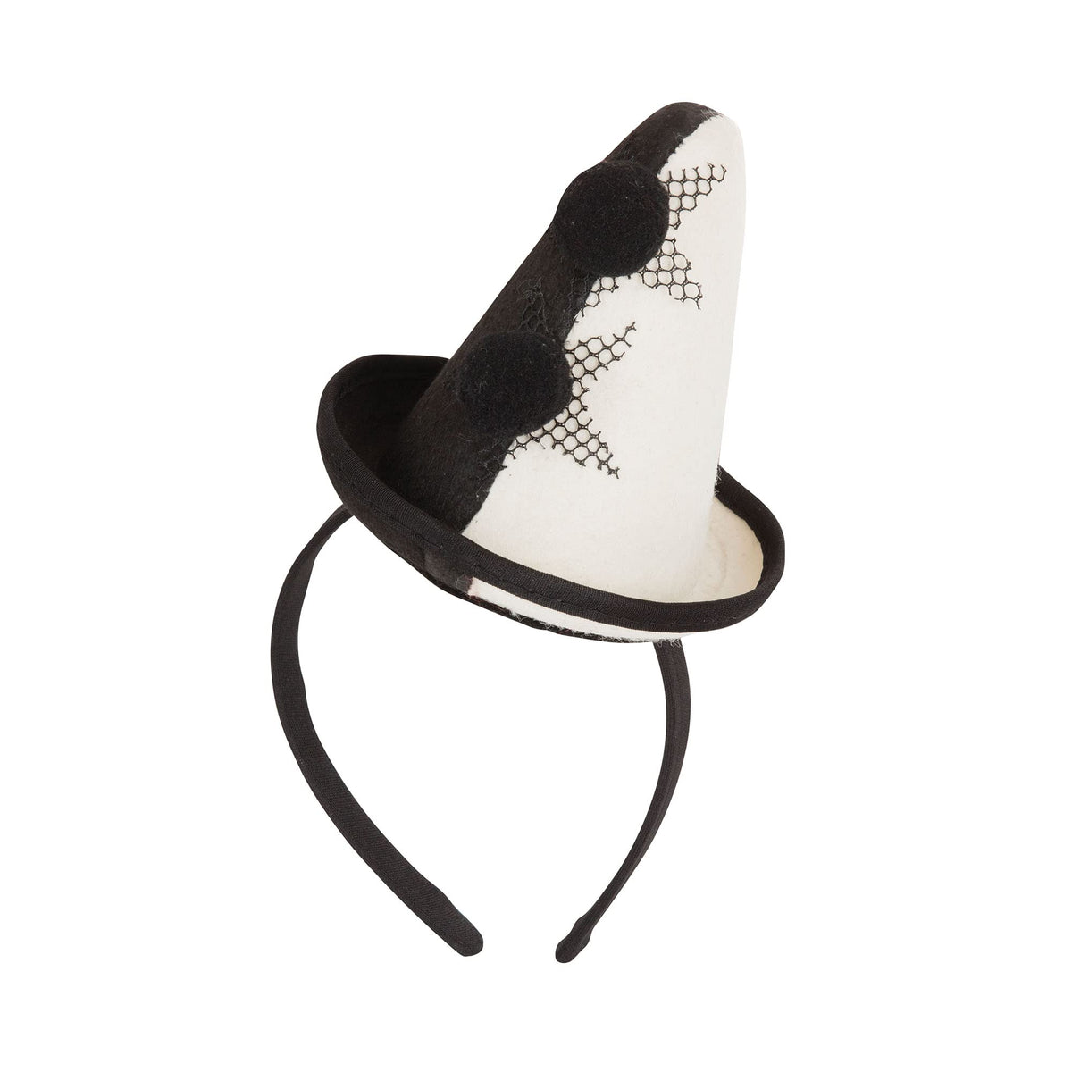 Bristol Novelty Clown Pierrot Mini Hat with Headband - Multi-Colour, One Size