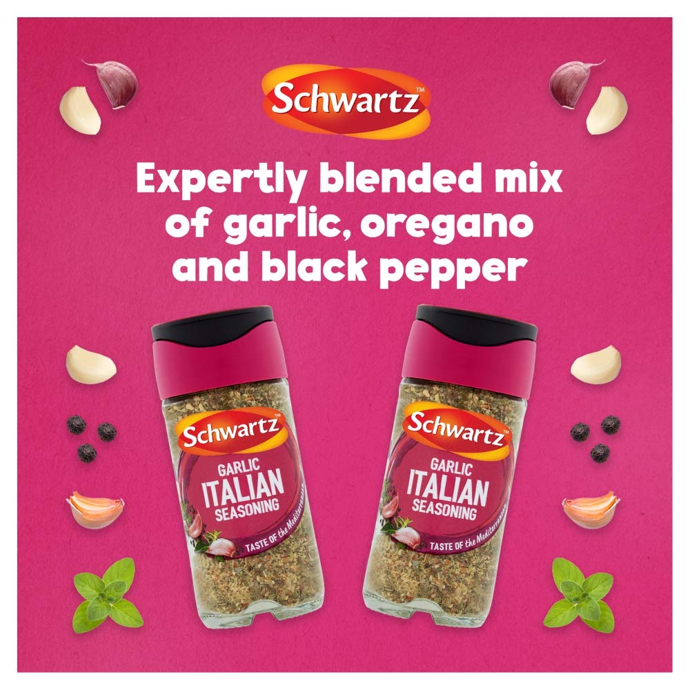 Schwartz Garlic Italian Seasoning Powder - 43g Jar, Pack of 6 | Mediterranean Taste 2