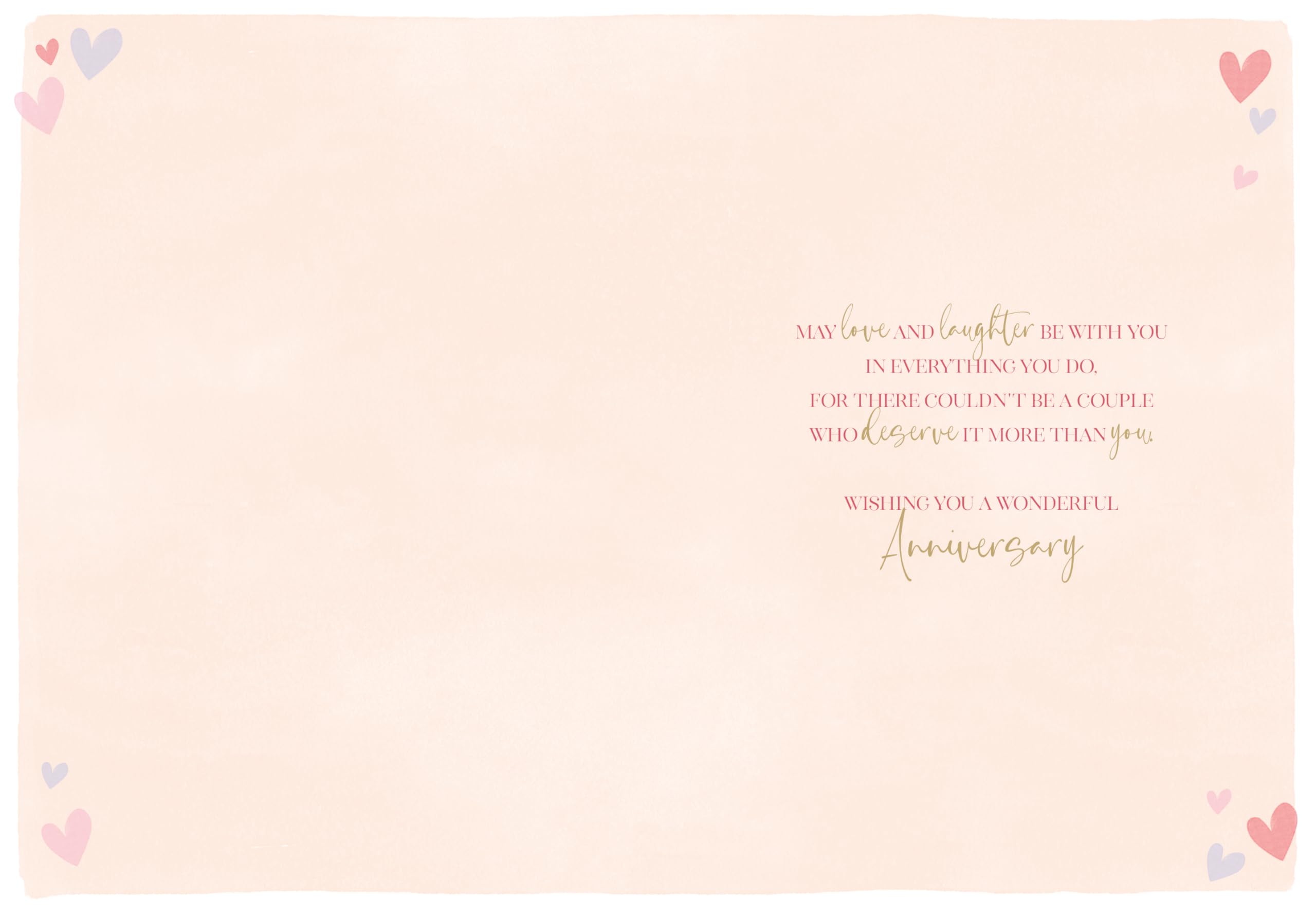 Wishing Well Luxury Anniversary Greeting Card - Gold Foil Detail | 5 x 7 Inch