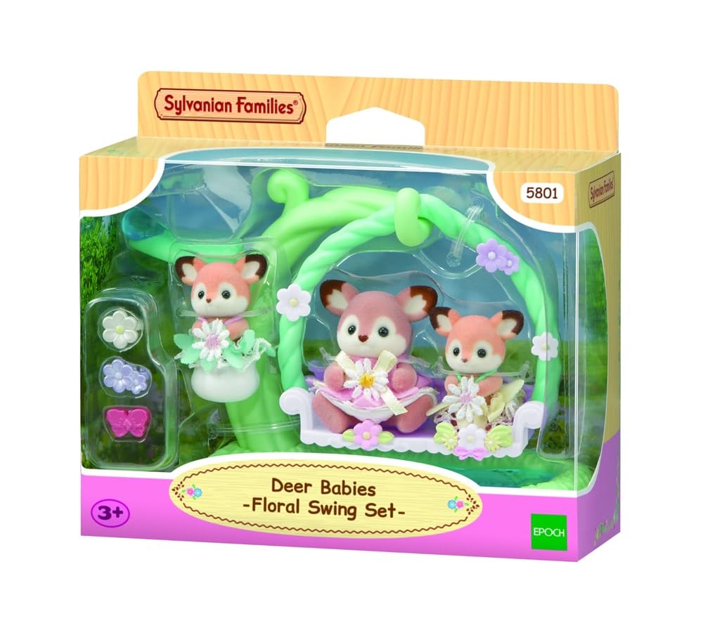 Sylvanian Families Deer Babies Floral Swing Set 5801 | Ages 3+