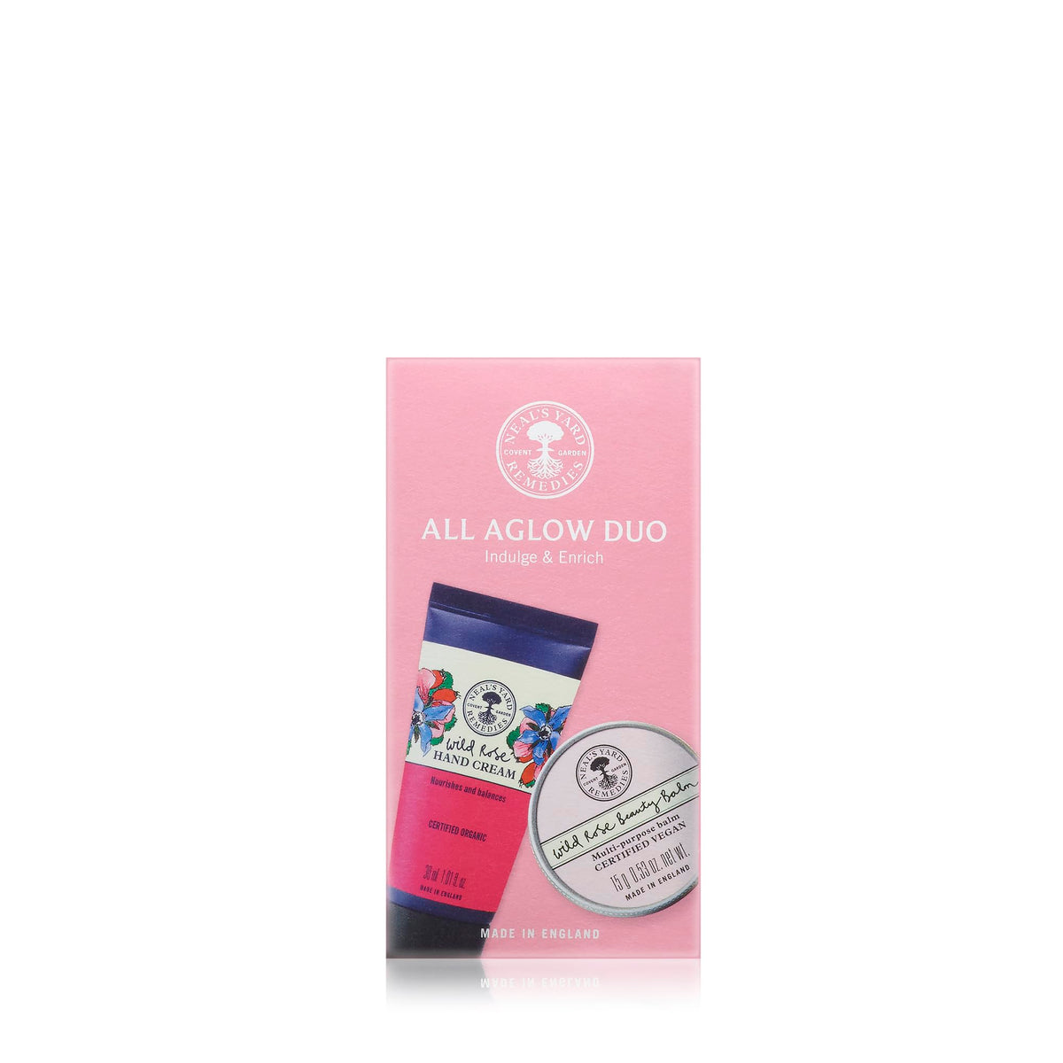 Neal's Yard Remedies Wild Rose Beauty Balm & Hand Cream Set - Hydrates & Boosts Radiance