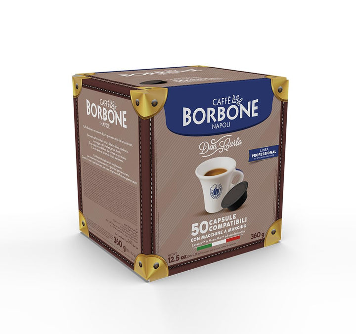 Caffè Borbone Don Carlo Blue Blend - 50 Capsules for Lavazza A Modo Mio Machines