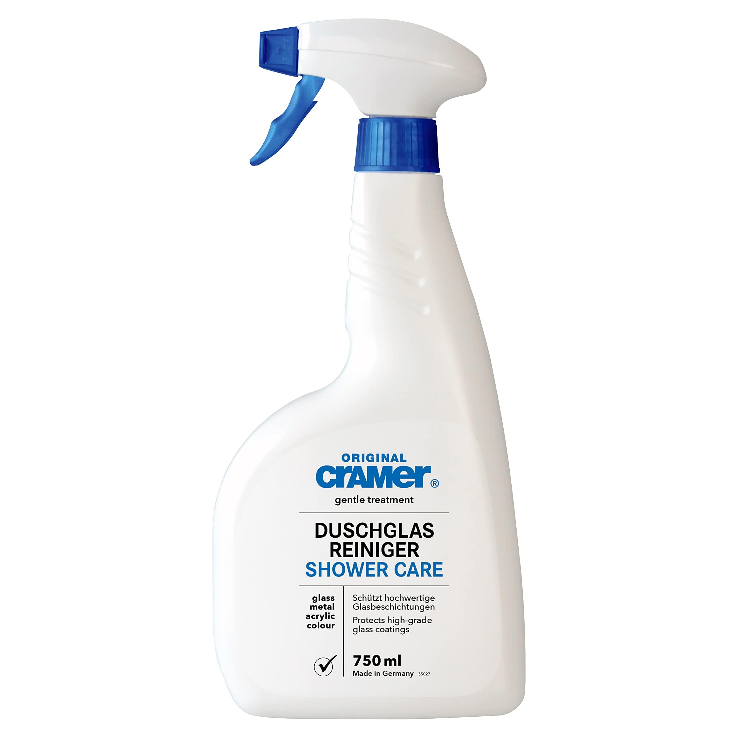 Cramer Shower Glass Cleaner - Gentle Cleaning, Stain-Resistant Beading Effect | 750 ml Spray 1