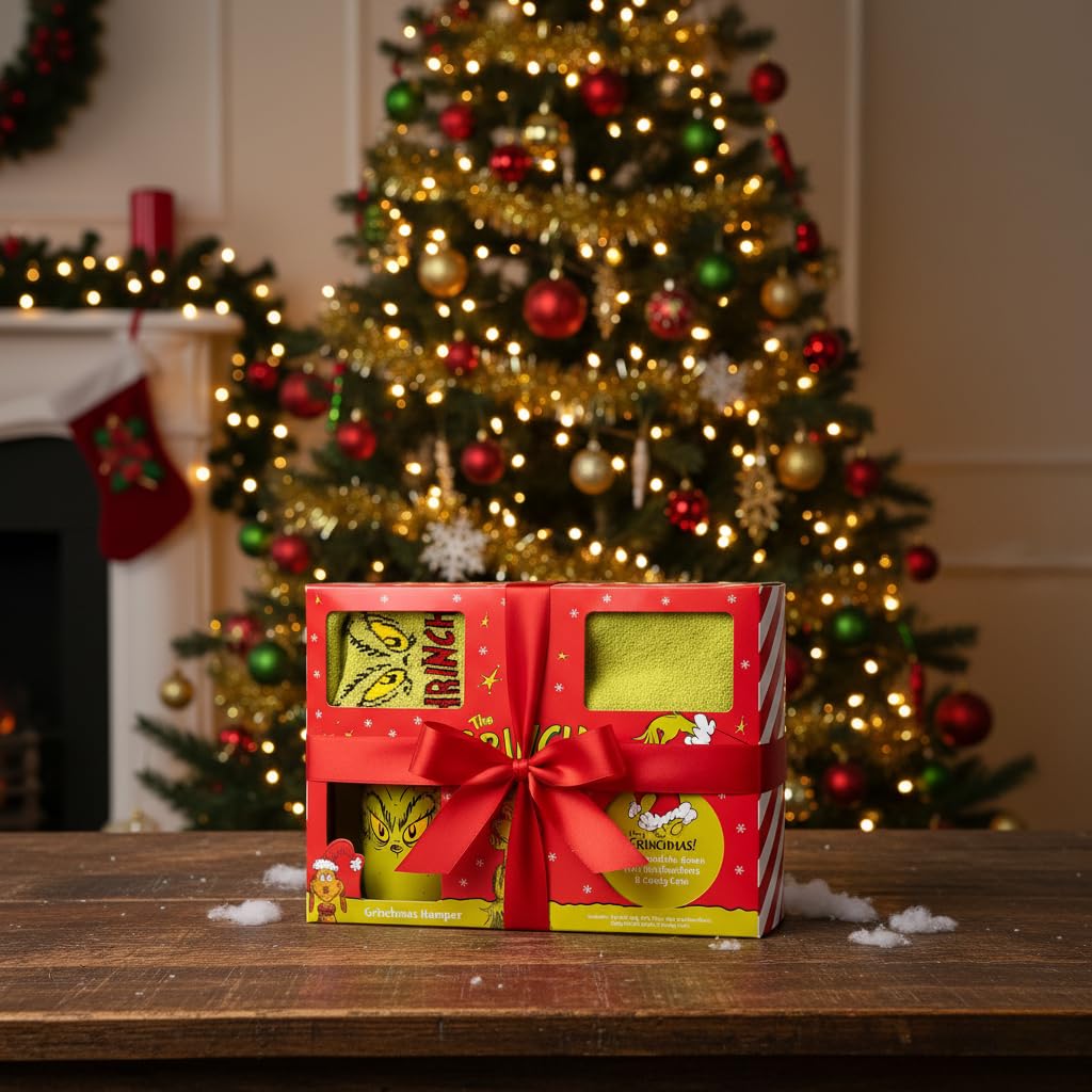 Grinch Hot Chocolate Gift Set with Mug and Socks - Hot Chocolate & Marshmallows 2