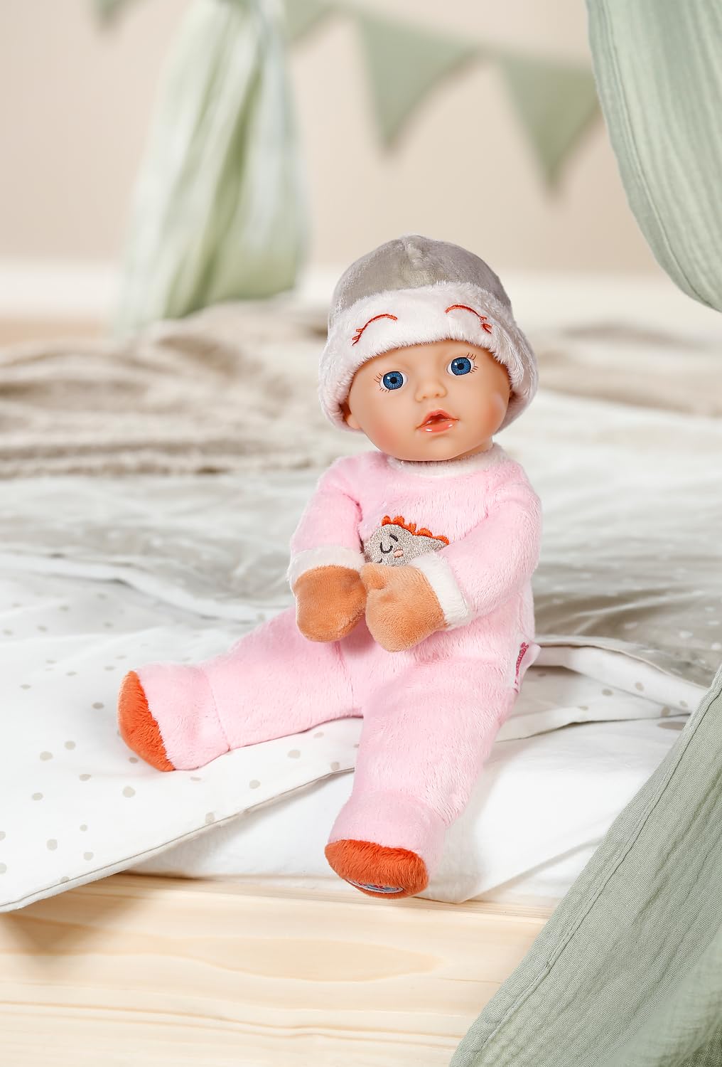 BABY born for Babies Soft Doll Sleepy Rose 30cm with Integrated Rattle | Washable 3