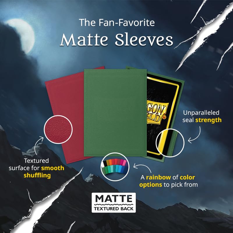 Dragon Shield Matte Standard Size Sleeves - 100 Count | Blue | Polypropylene 4