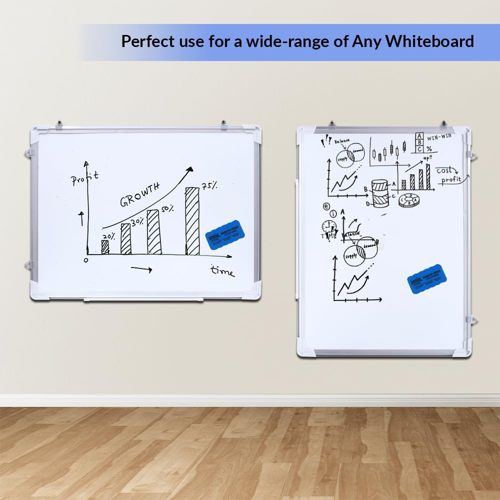 ANSIO Magnetic Whiteboard Eraser - Durable, Lightweight, Eco-Friendly | Multiple Colors 3
