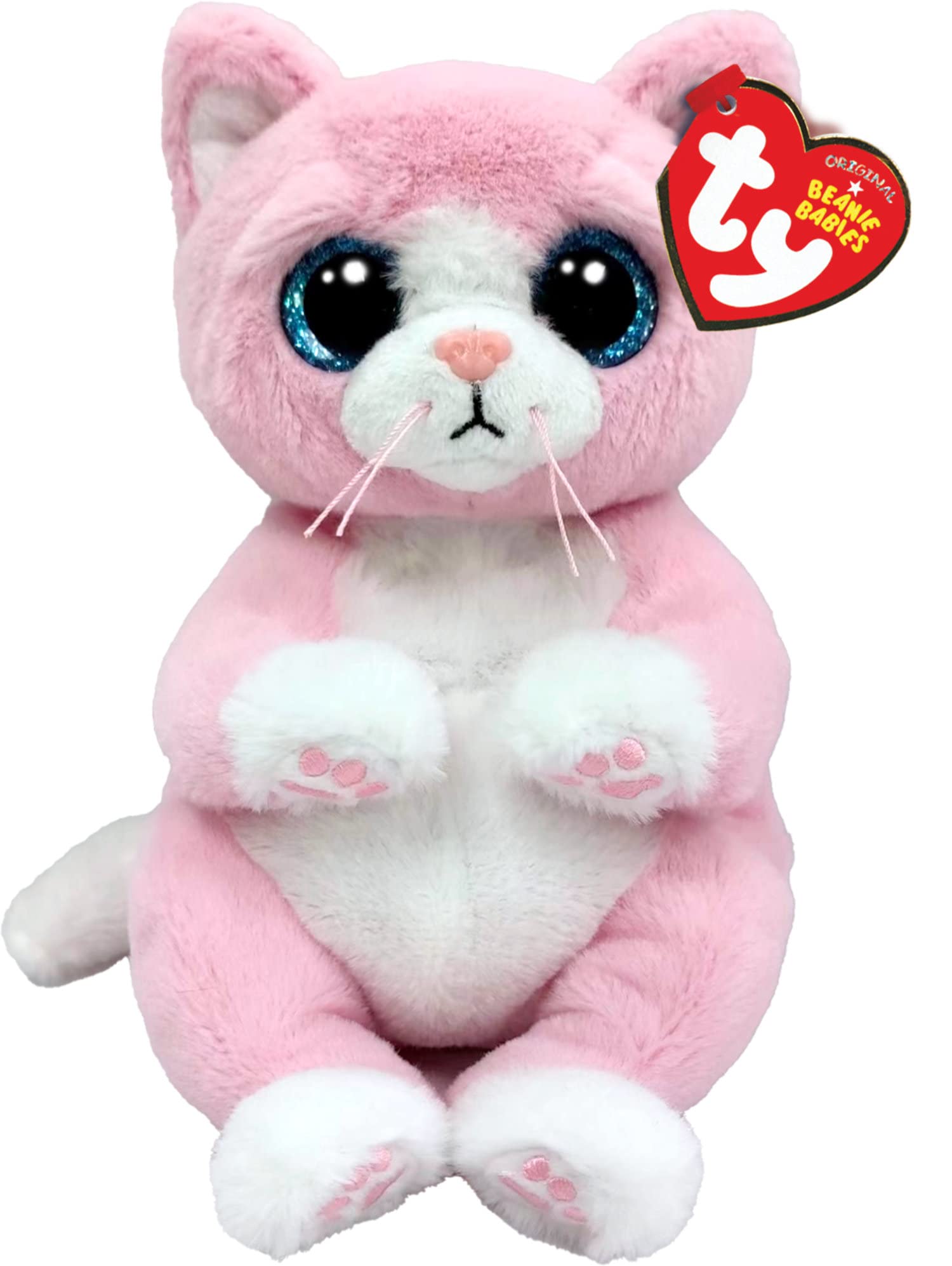 TY Lillibelle Cat Beanie Bellie Regular 6" Soft Plush Toy | Pink | Model 41283