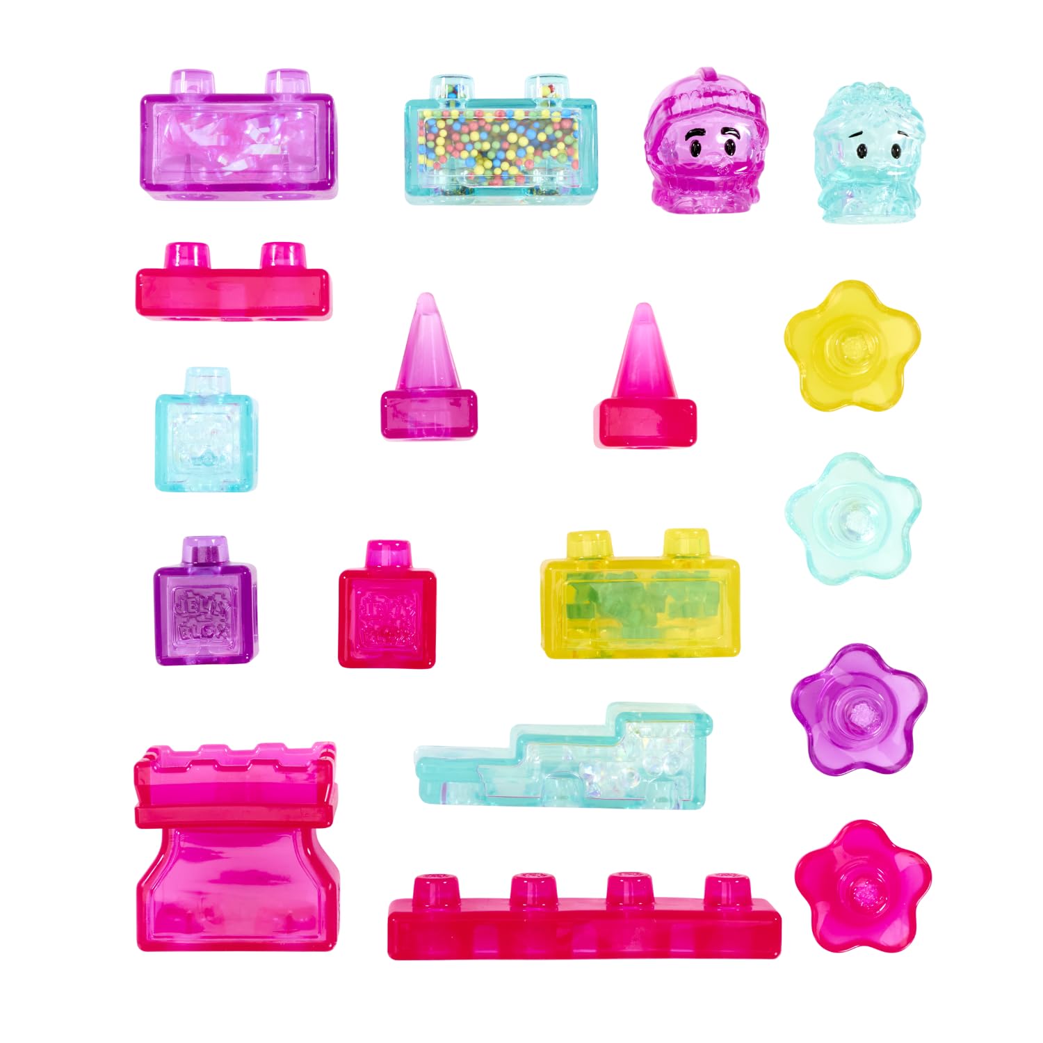 Jelly Blox Bouncy Castle Set - 18 Pieces | Ages 2+ | Flexible Building Blocks 2