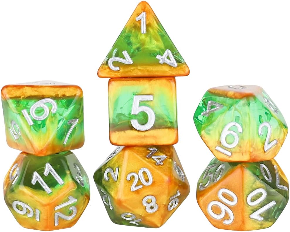 Sirius Dice Rainforest Polyhedral Dice Set (7-Piece)