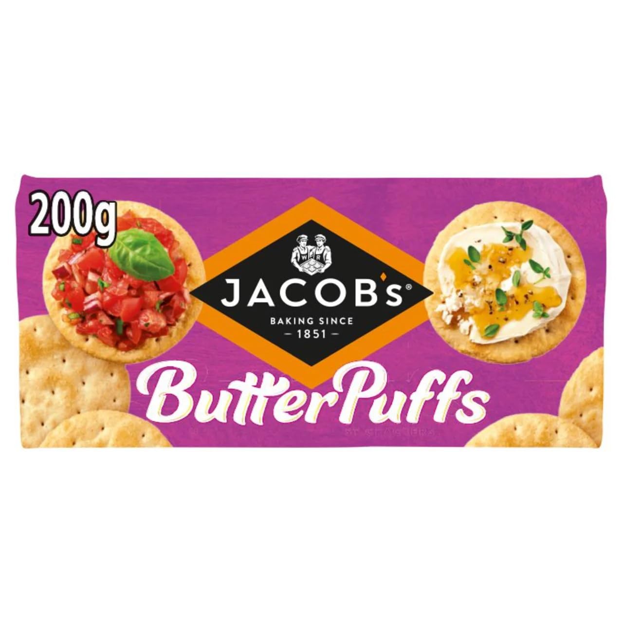 JACOB'S Butter Puffs Crackers - Light & Flaky Pastry Style Biscuit | 200g Pack