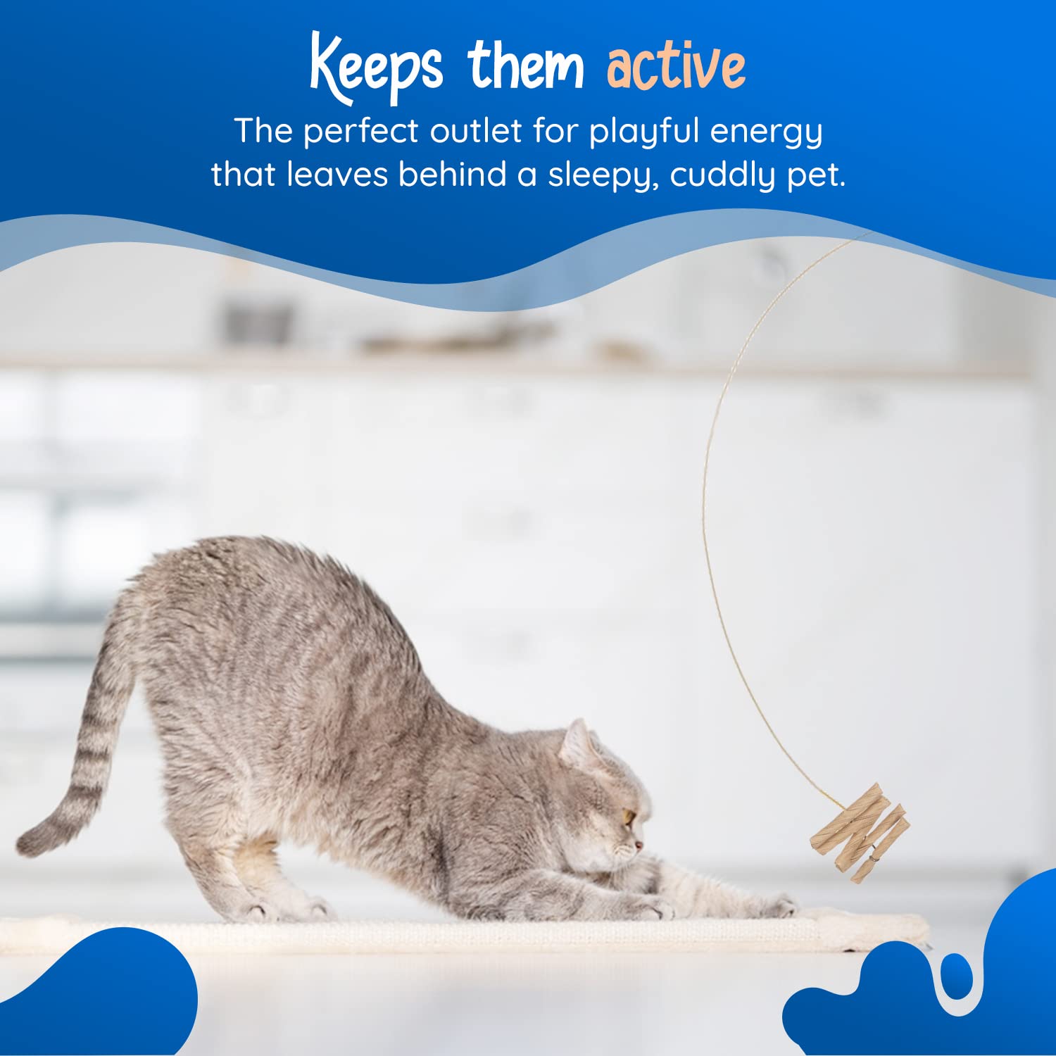 CAT DANCER Interactive Cat Toy - Cardboard, Stick Form, Portable 6
