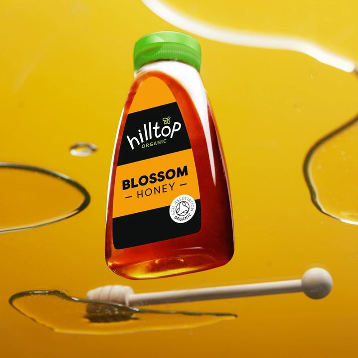 Hilltop Honey - Organic Blossom Honey - Squeezy Bottle - 340g