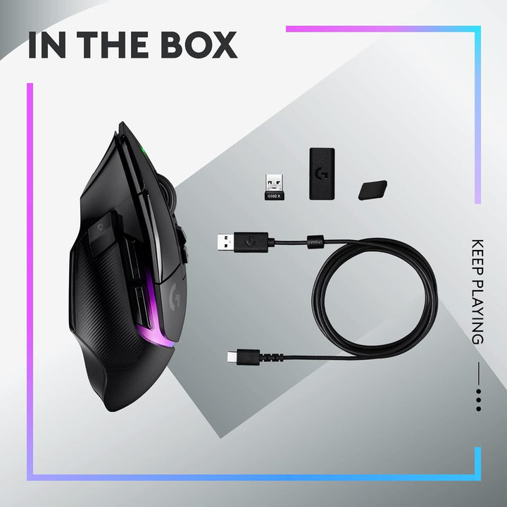 Logitech G502 X PLUS LIGHTSPEED Wireless RGB Gaming Mouse - Black