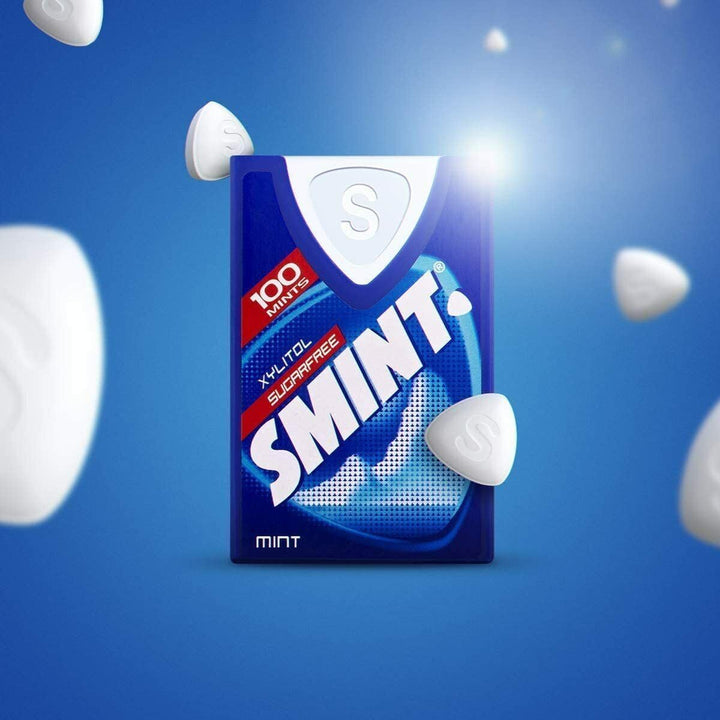 Smint Peppermint Powermints Sugar-Free Xylitol Tooth-Friendly Mints (Pack of 12, 8g Each)