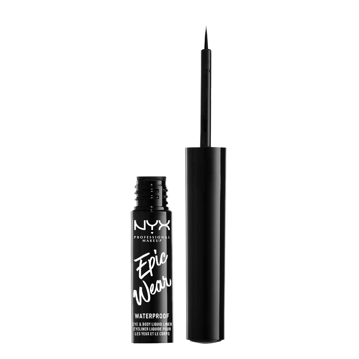 NYX PROFESSIONAL MAKEUP Epic Ink Liner - Waterproof, Smudge-Proof, 24-Hour Wear | Black Liquid Eyeliner Pen (2 x 1 ml)