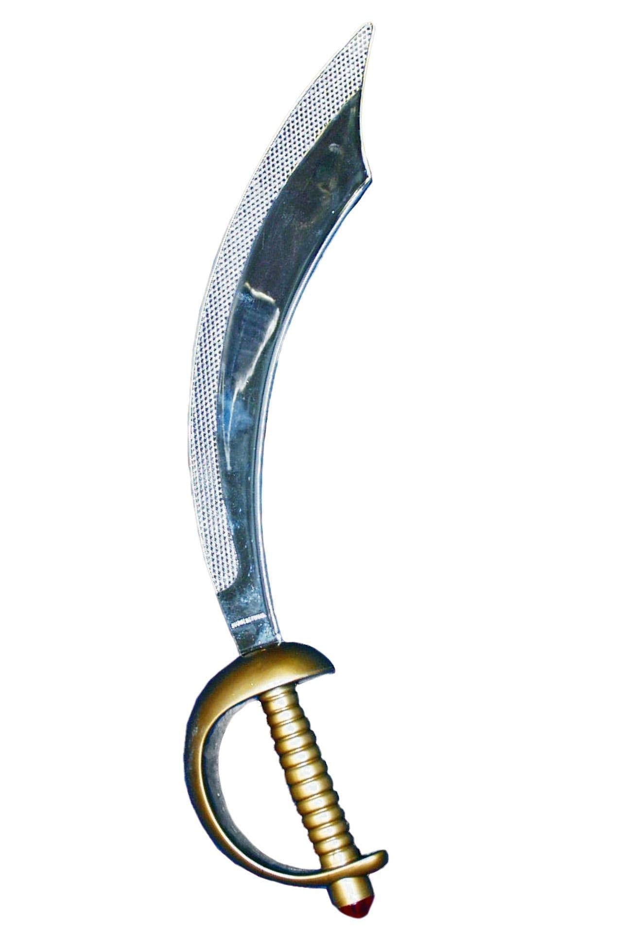 Smiffys Pirate Sword & Eyepatch Set - Silver Cutlass, 46cm | Plastic | Kid
