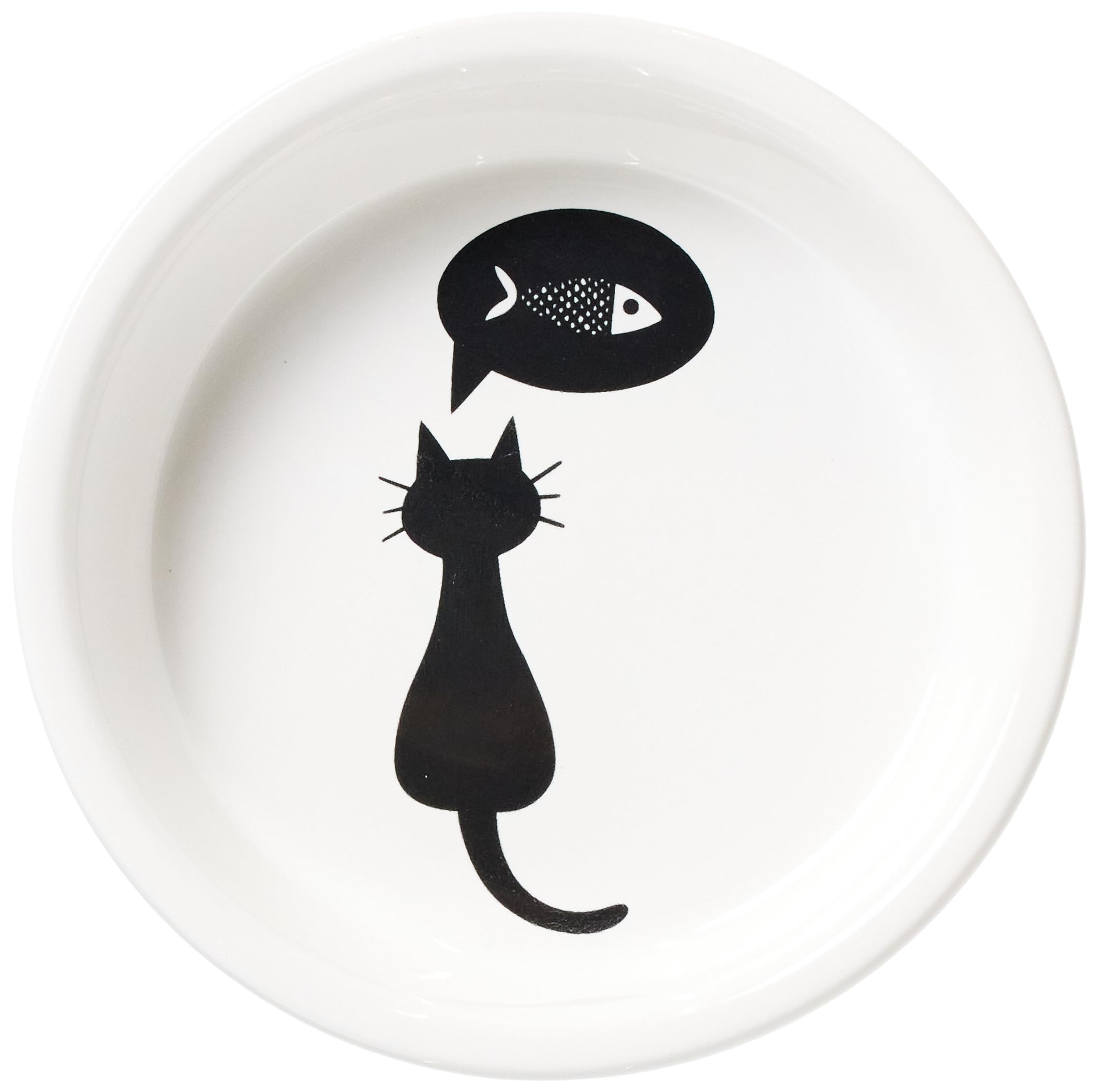 TRIXIE Ceramic Cat Bowl - 0.25 Litre Capacity | White | Portable 2
