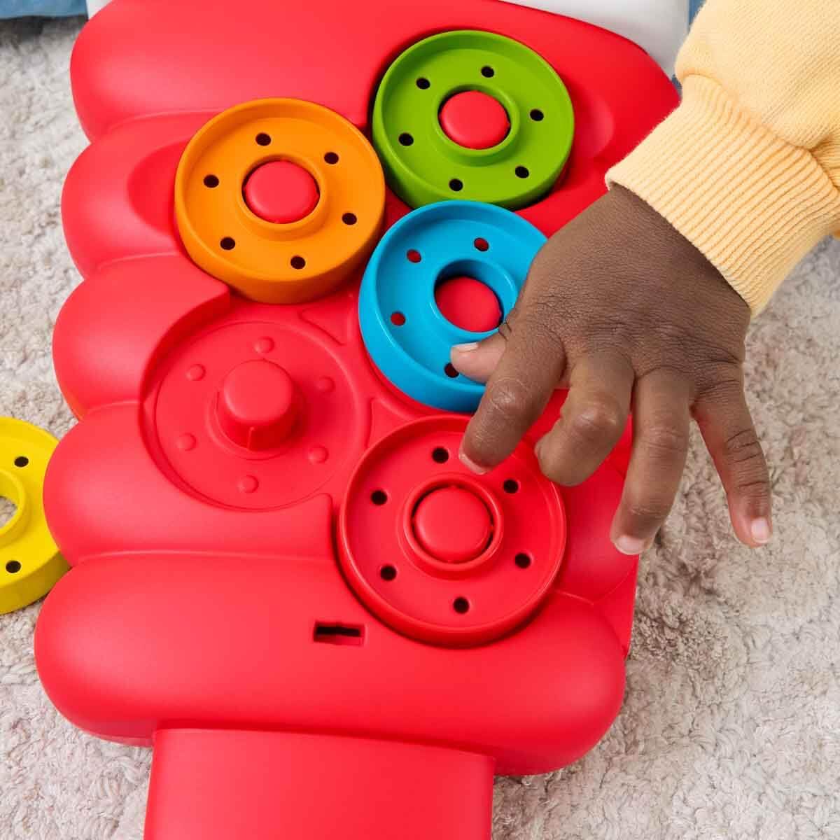 Fisher-Price Drop Through Rock-a-Stack Coin Drop Activity Toy | Ages 9M+ | 5 Rings 5