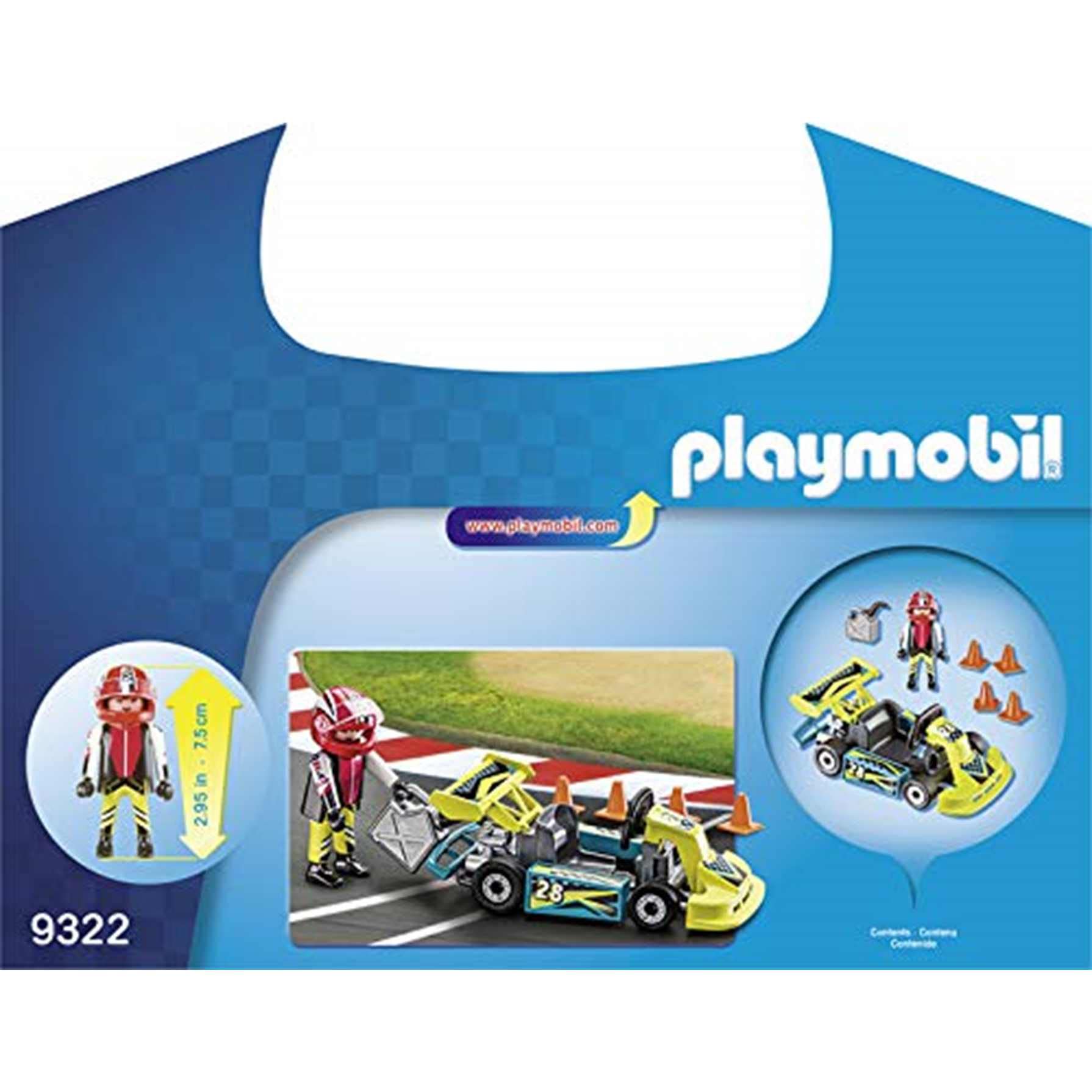 Playmobil Action Go-Kart Racer Carry Case Playset | Includes Racer Figure & Accessories | Ages 4+ 5