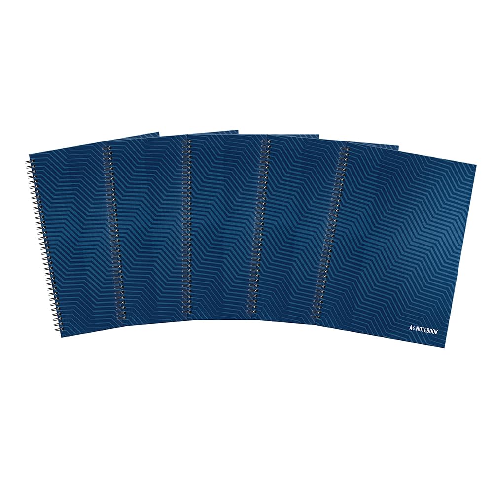 SUMMIT A4 Wirebound Notebook - 8mm Lined, 100 Pages, 4-Hole Punched | 5 Pack