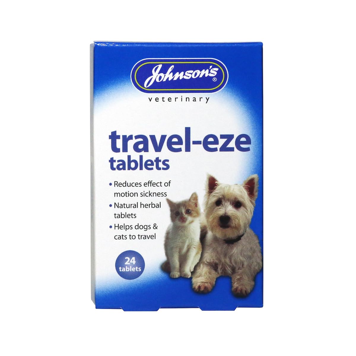 Johnsons Vet Travel Eze Capsules for Dogs - Calming Support for Travel | 24 Count