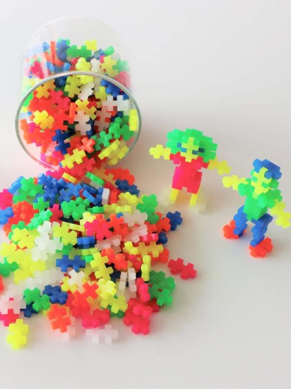 PLUS PLUS Building Blocks Toy - 240 Pieces, Neon Color, Ages 5+ 3