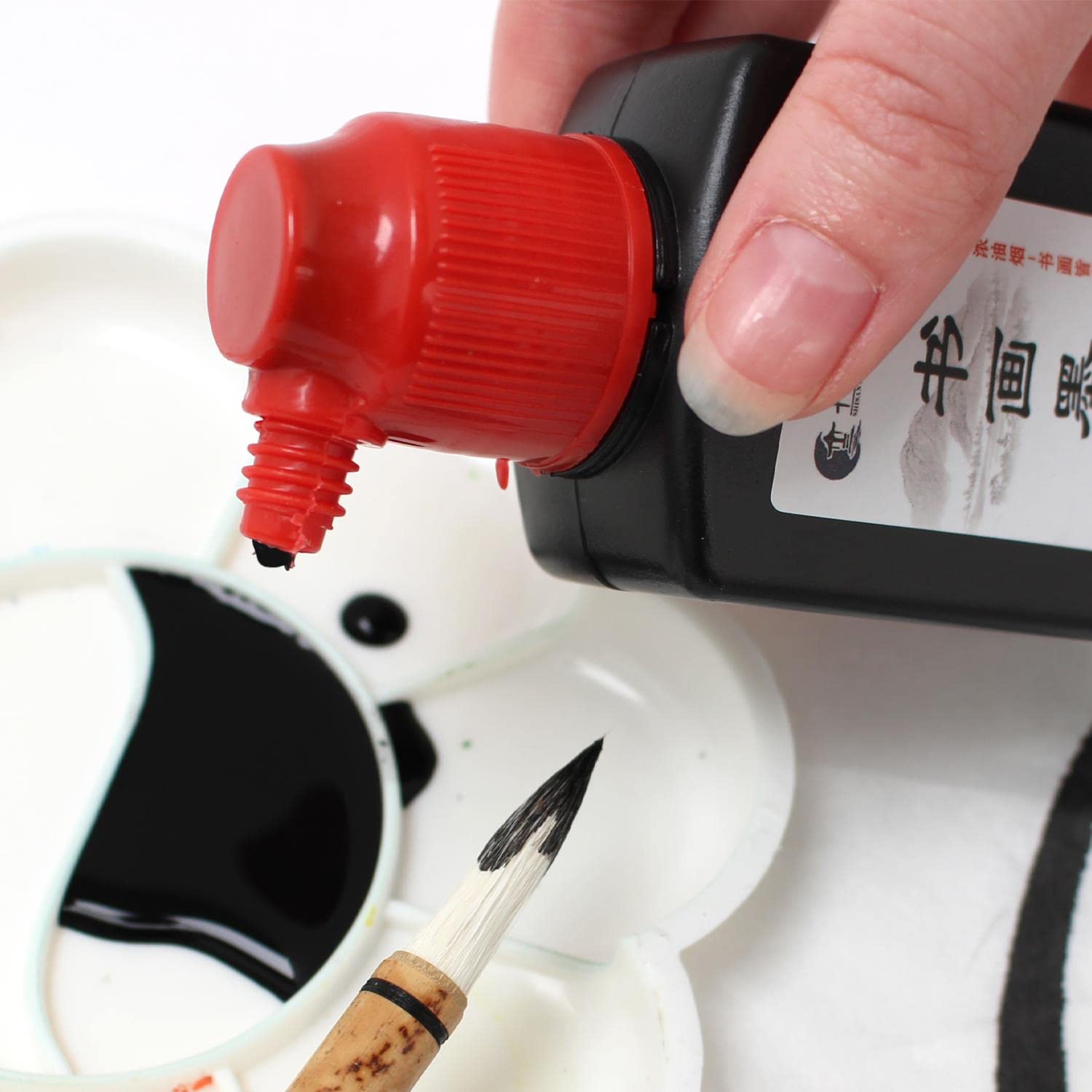 Artway Chinese Sumi Ink - Dense Black Drawing Ink for Calligraphy & Brush Work | 500ml 3