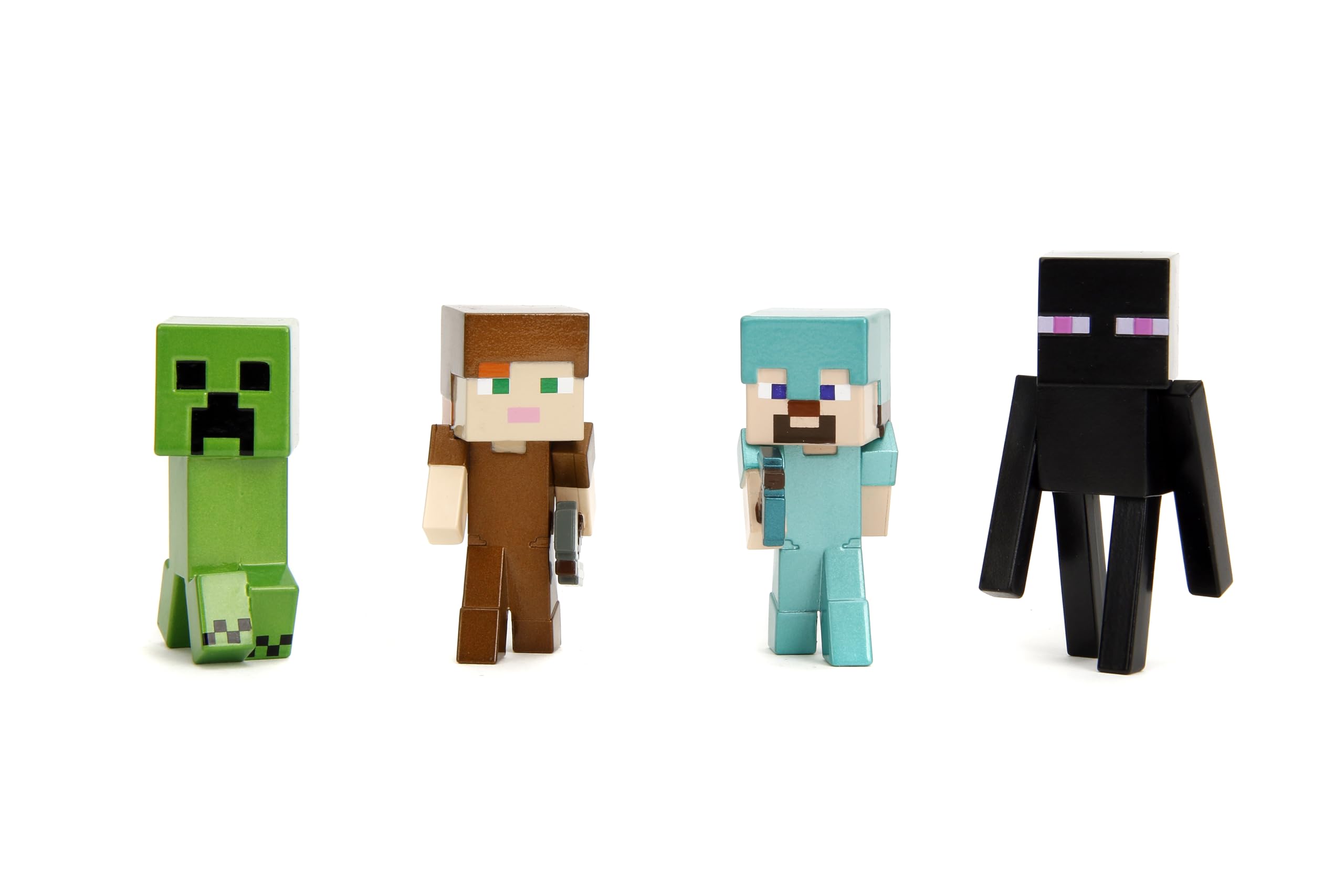 Minecraft 2.5" Metalfigs 4-Pack - Creeper, Steve, Enderman, Alex - Ages 8-15 1